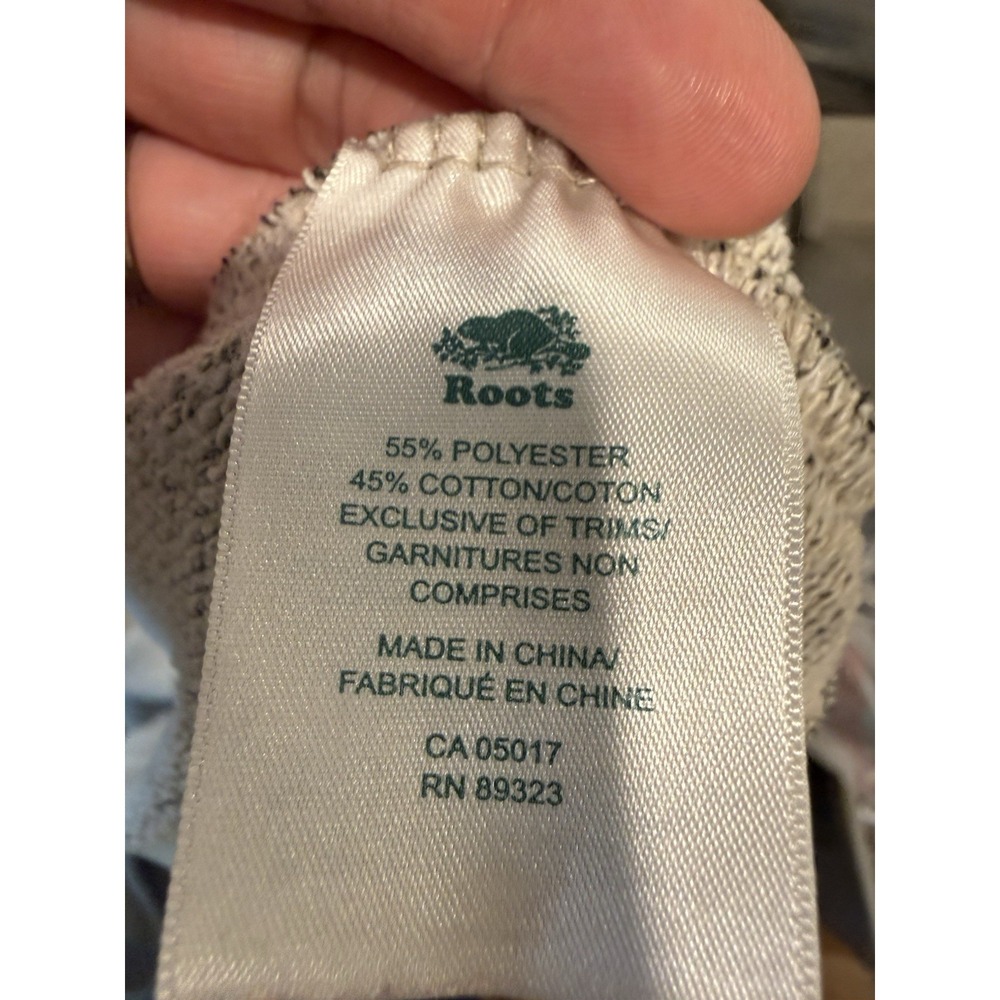 Roots Canada Tracksuit Sweatsuit Zip Hoodie Joggers Grey Men's Large 2 Piece Set - Picture 8 of 8